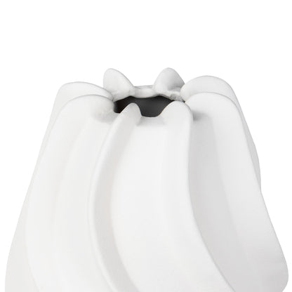 Wave Vase, Tall, Matte White