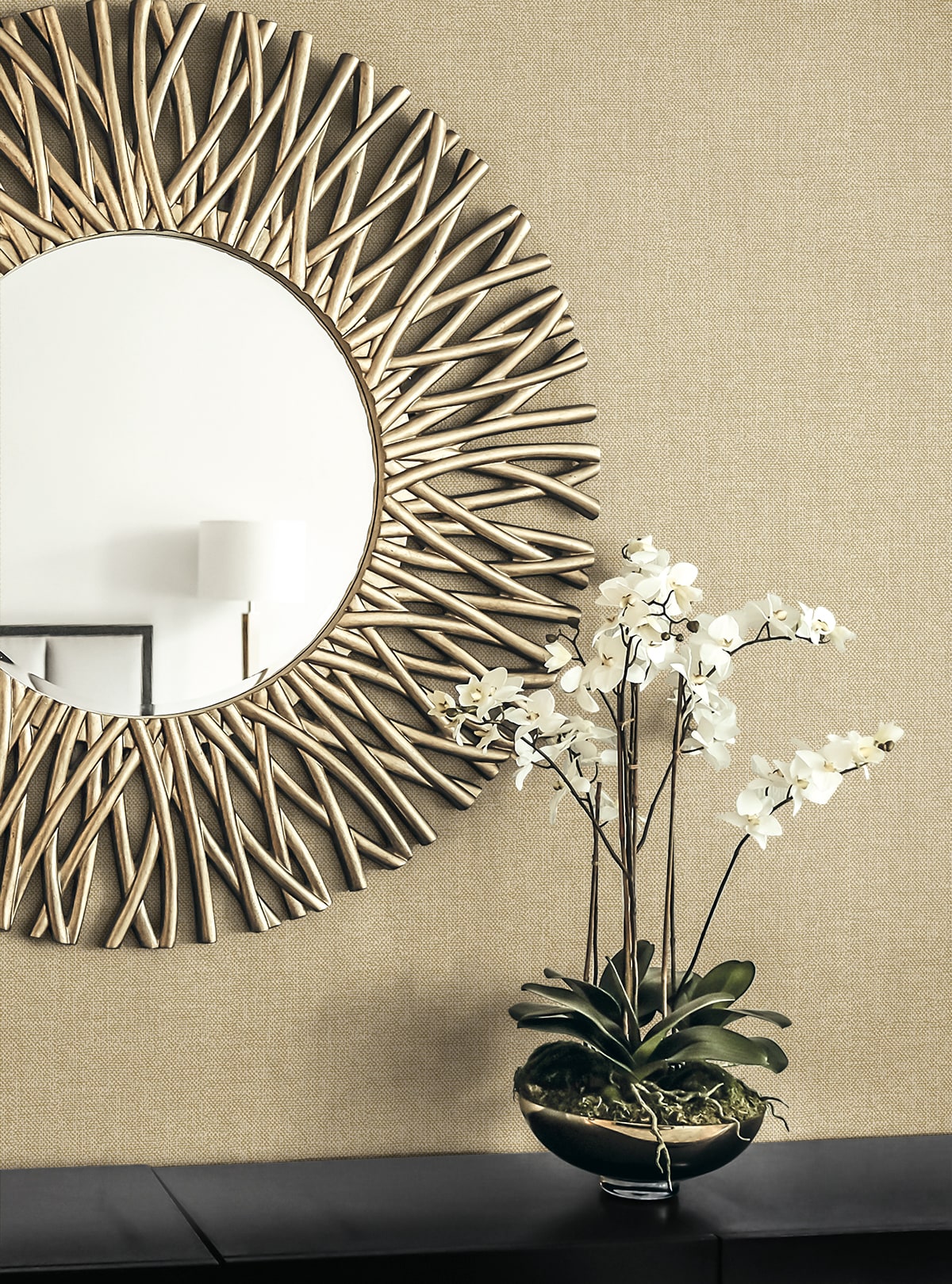 Deco 2 Faux Linen Unpasted Wallpaper