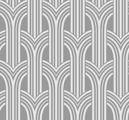 Deco 2 Arches Geometric Unpasted Wallpaper