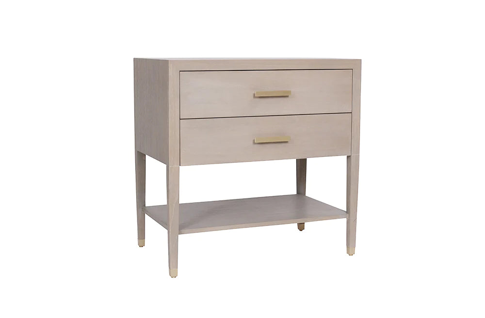Carlyle Nightstand in Grey by AVE Home angled view