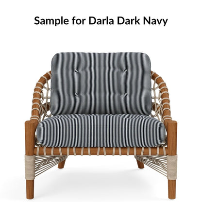Balta XL Lounge Chair Darla Dark Navy Performance Fabric