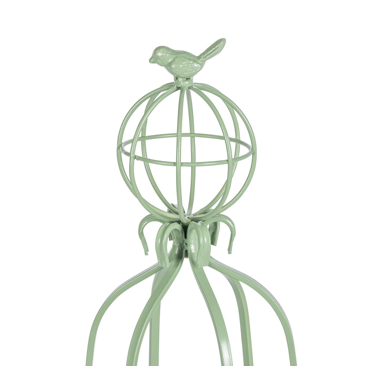 Fleur-de-Lis Planter Obelisk, Small, Soft Garden Green