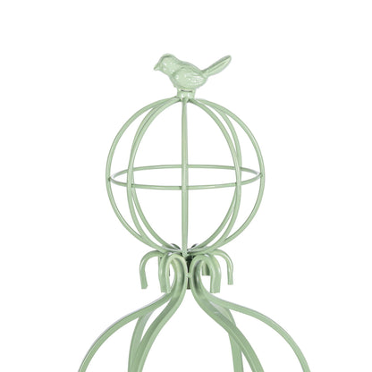 Fleur-de-Lis Planter Obelisk, Large, Soft Garden Green
