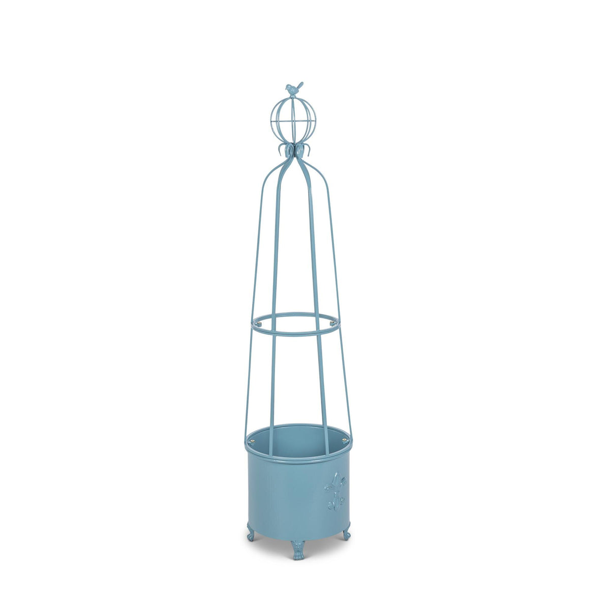 Fleur-de-Lis Planter Obelisk, Small, Provence Blue