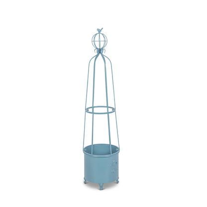 Fleur-de-Lis Planter Obelisk, Small, Provence Blue