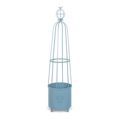 Fleur-de-Lis Planter Obelisk, Large, Provence Blue