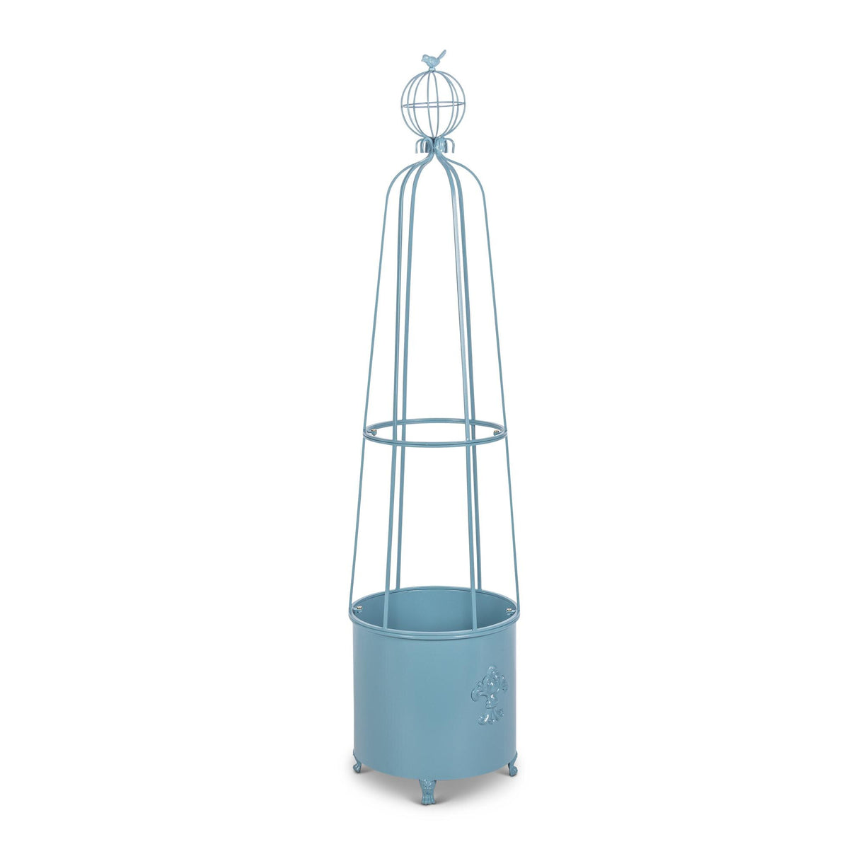 Fleur-de-Lis Planter Obelisk, Large, Provence Blue