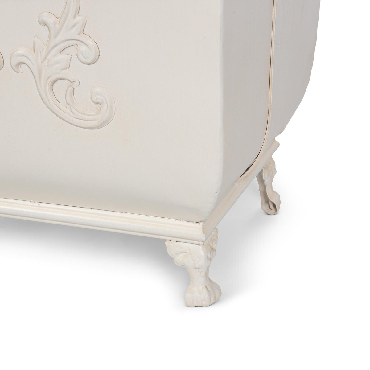 Grand Scroll Planter, Antiqued White
