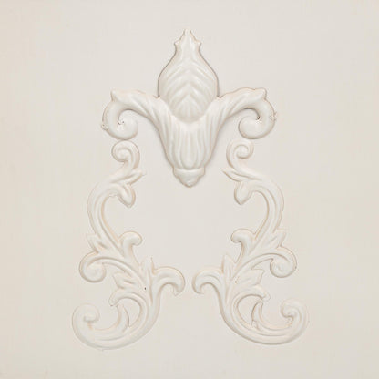 Grand Scroll Planter, Antiqued White