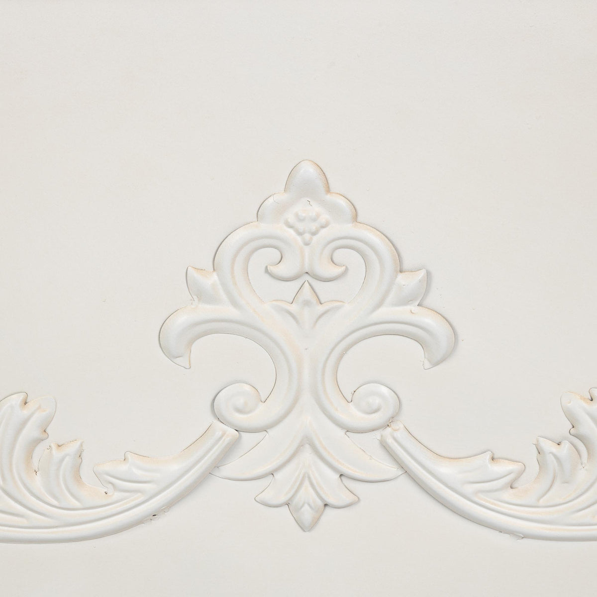 Grand Scroll Rectangular Planter, Antiqued White