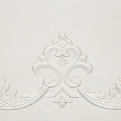 Grand Scroll Rectangular Planter, Antiqued White
