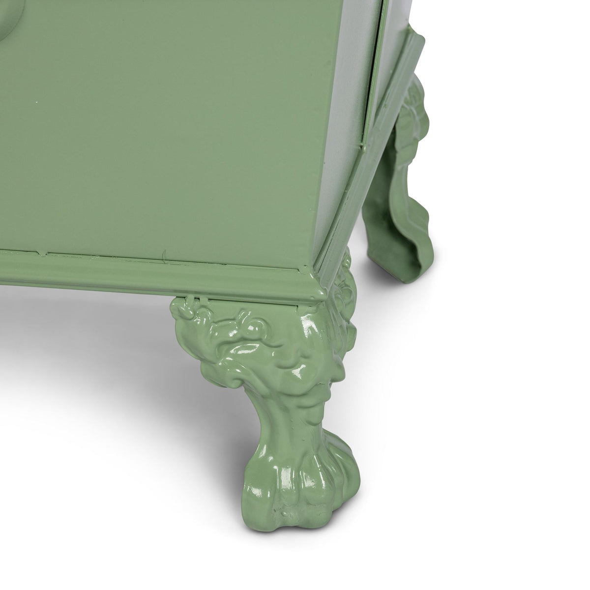 Grand Scroll Rectangular Planter, Soft Garden Green