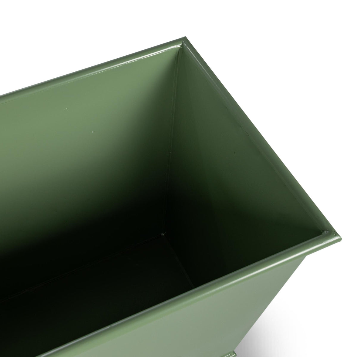 Grand Scroll Rectangular Planter, Soft Garden Green