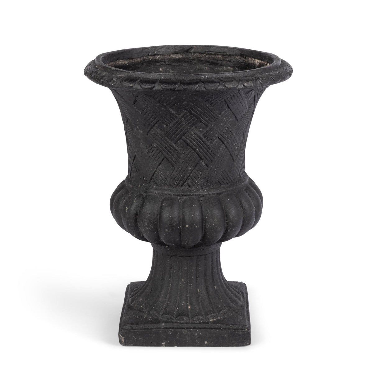 Lattice Weave Urn, Black