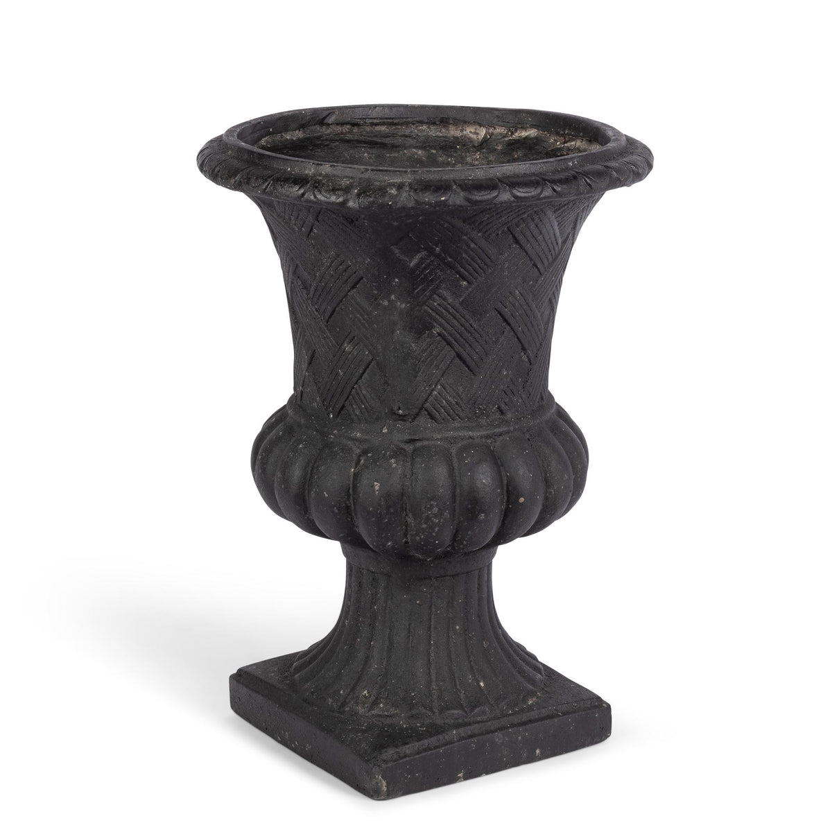 Lattice Weave Urn, Black