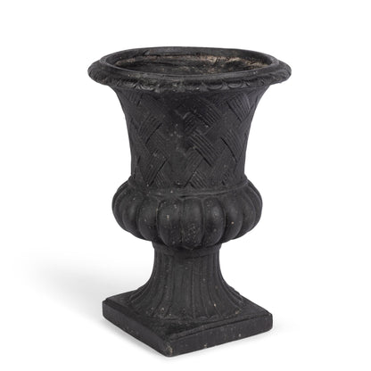 Lattice Weave Urn, Black