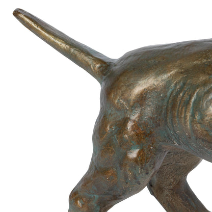 Hunting Hound, Bronze Patina