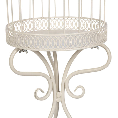 Scrollwork Birdcage Planters, Set of 2, Soft White