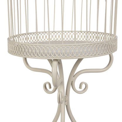 Scrollwork Birdcage Planters, Set of 2, Soft White