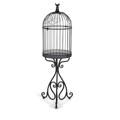 Scrollwork Birdcage Planters, Set of 2, Black