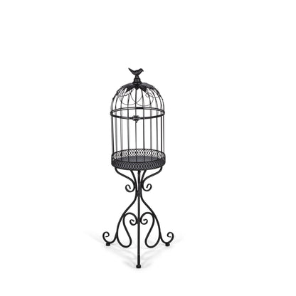 Scrollwork Birdcage Planters, Set of 2, Black