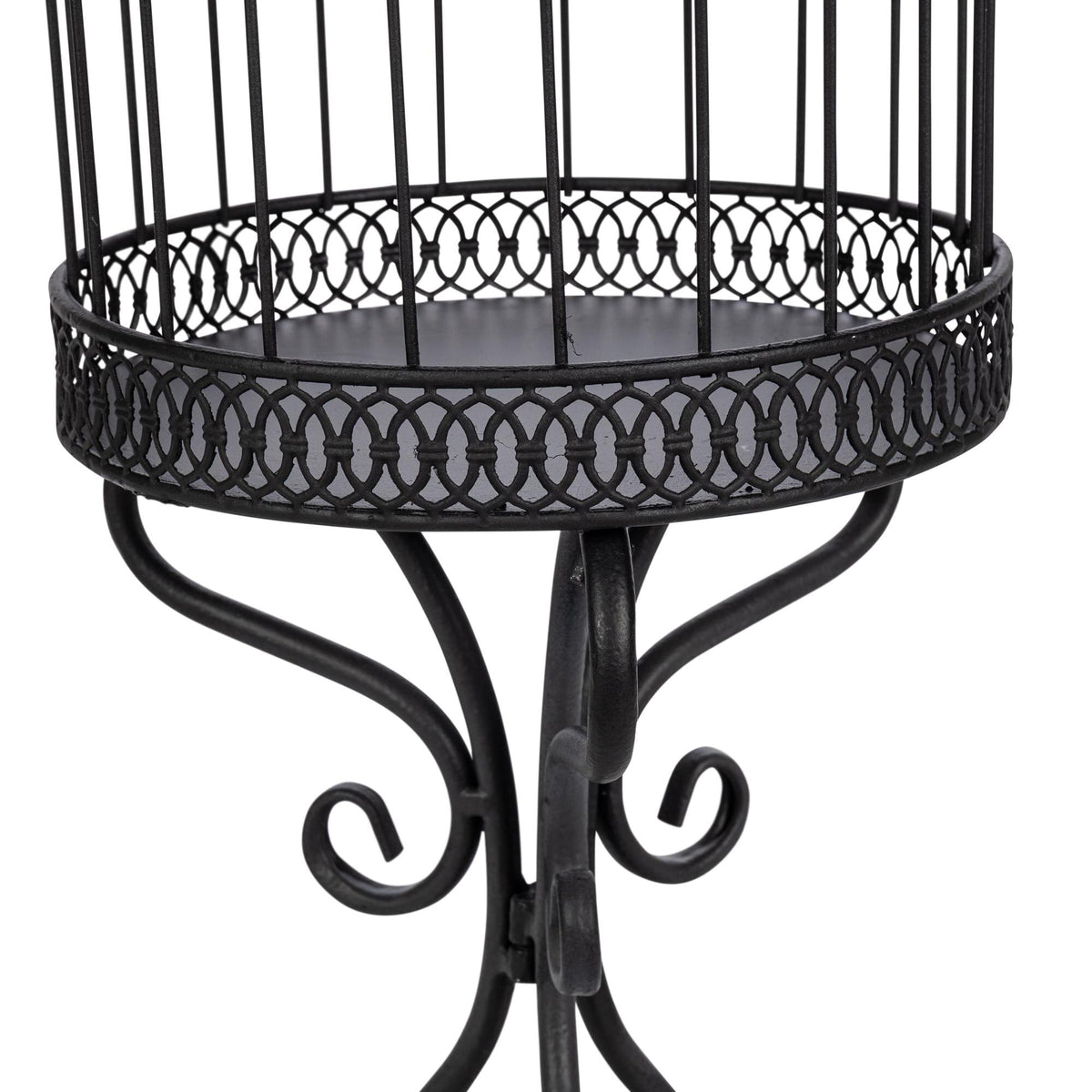 Scrollwork Birdcage Planters, Set of 2, Black