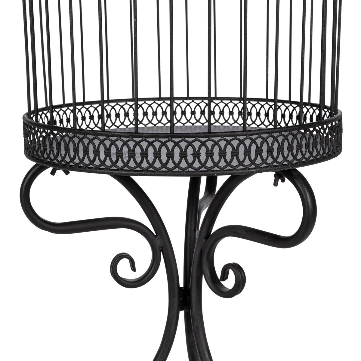 Scrollwork Birdcage Planters, Set of 2, Black