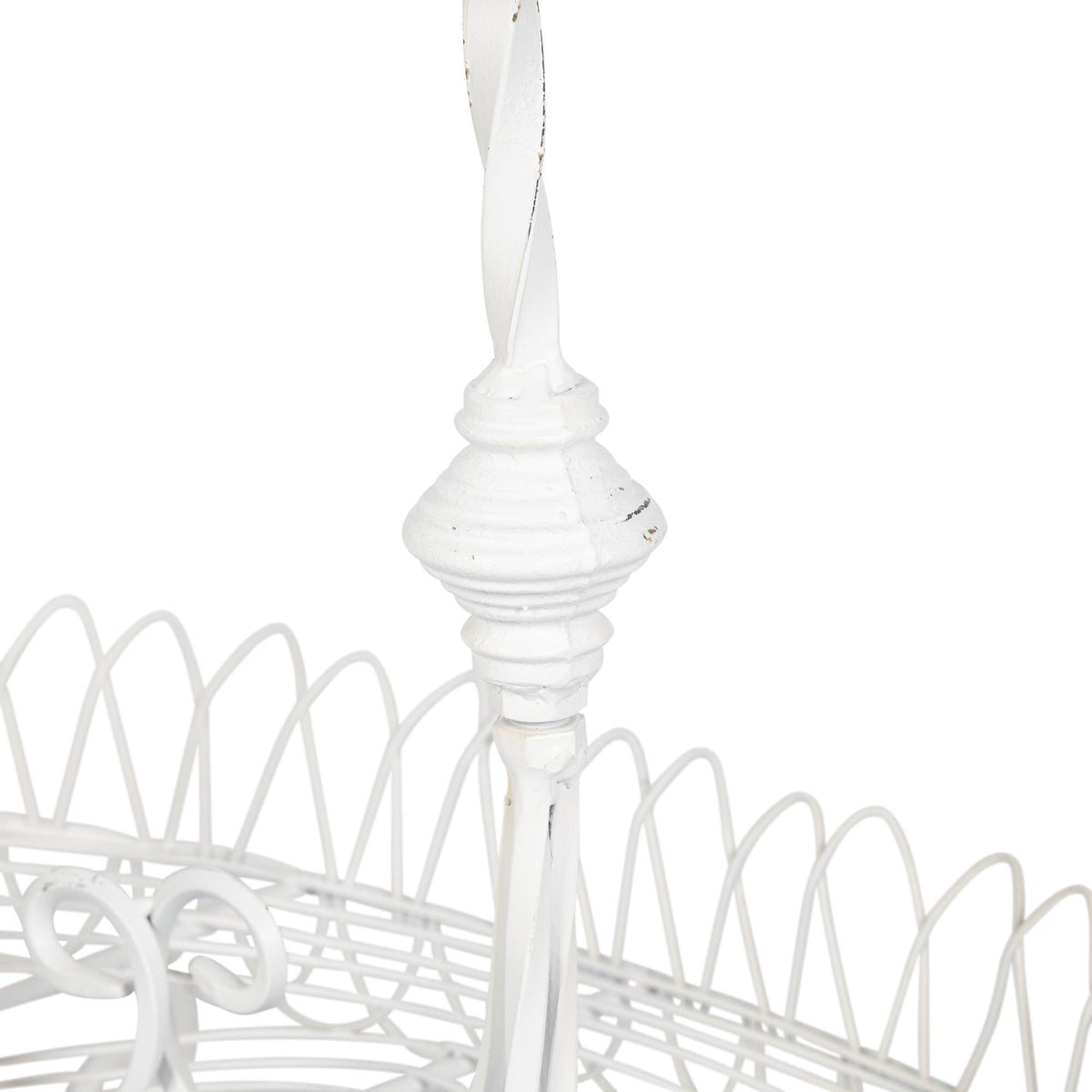 French Wire Stand, Antiqued White