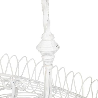 French Wire Stand, Antiqued White