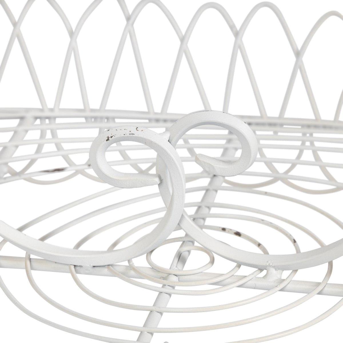 French Wire Stand, Antiqued White