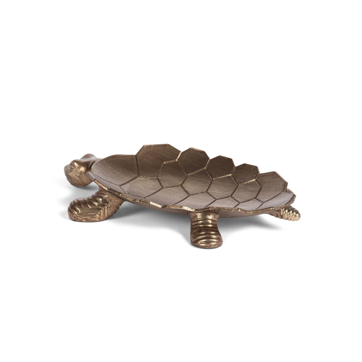 Gilded Tortoise Valet, Antiqued Gold