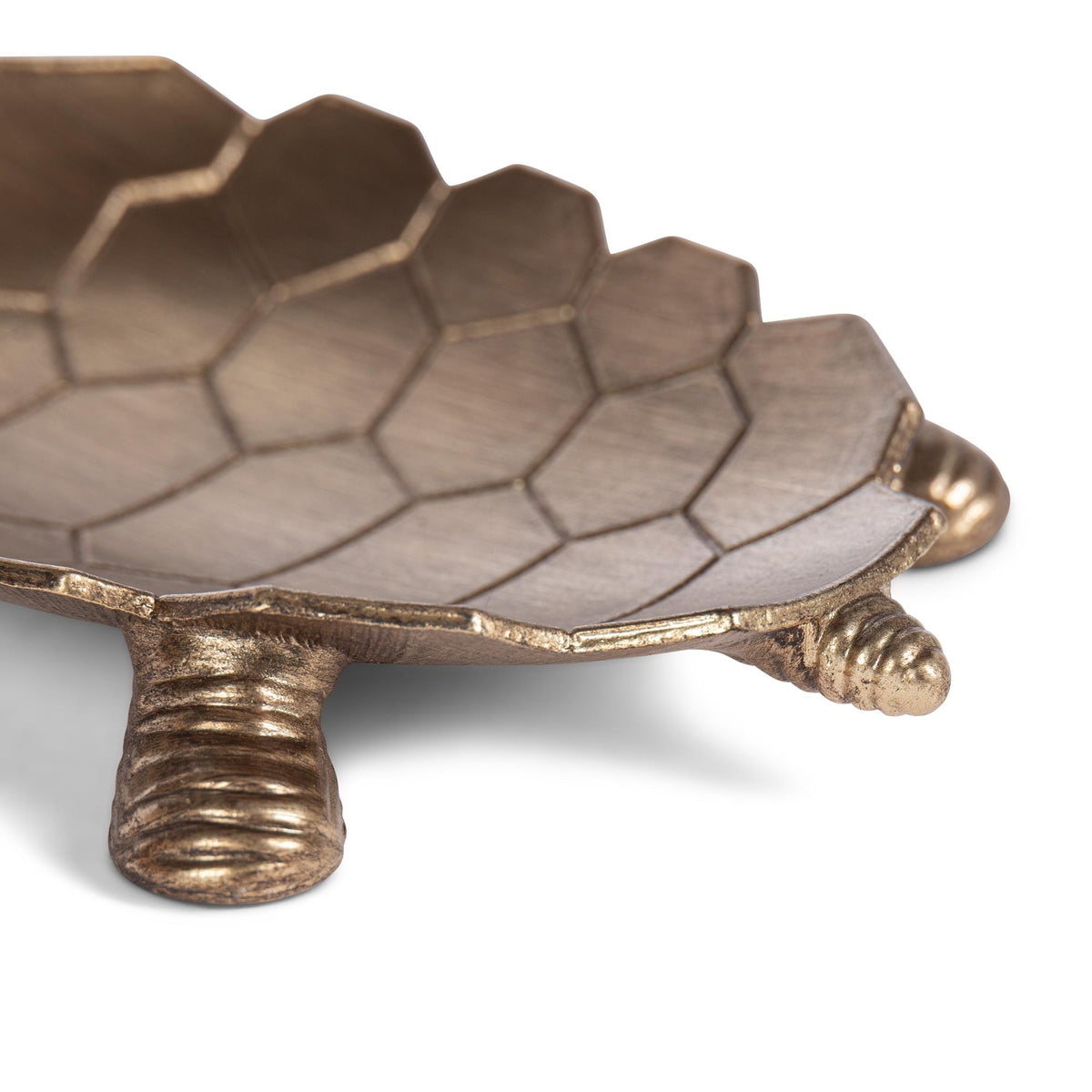 Gilded Tortoise Valet, Antiqued Gold