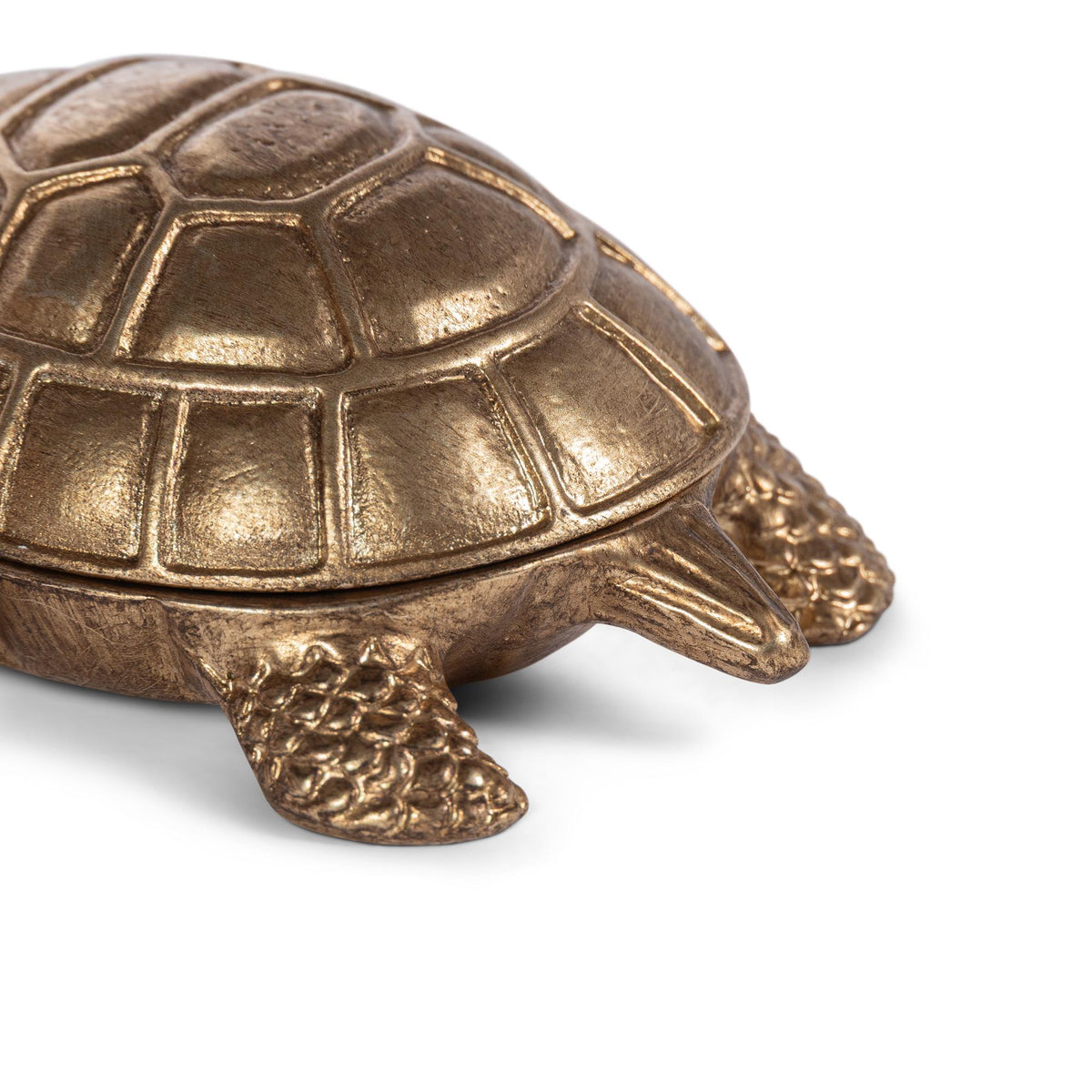 Turtle Trinket box, Antiqued Gold