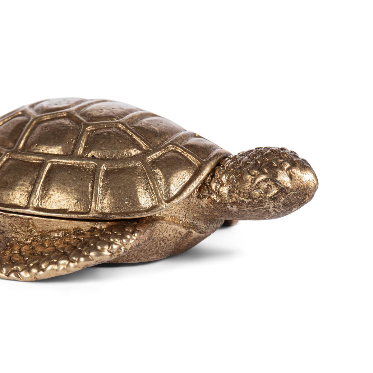 Turtle Trinket box, Antiqued Gold