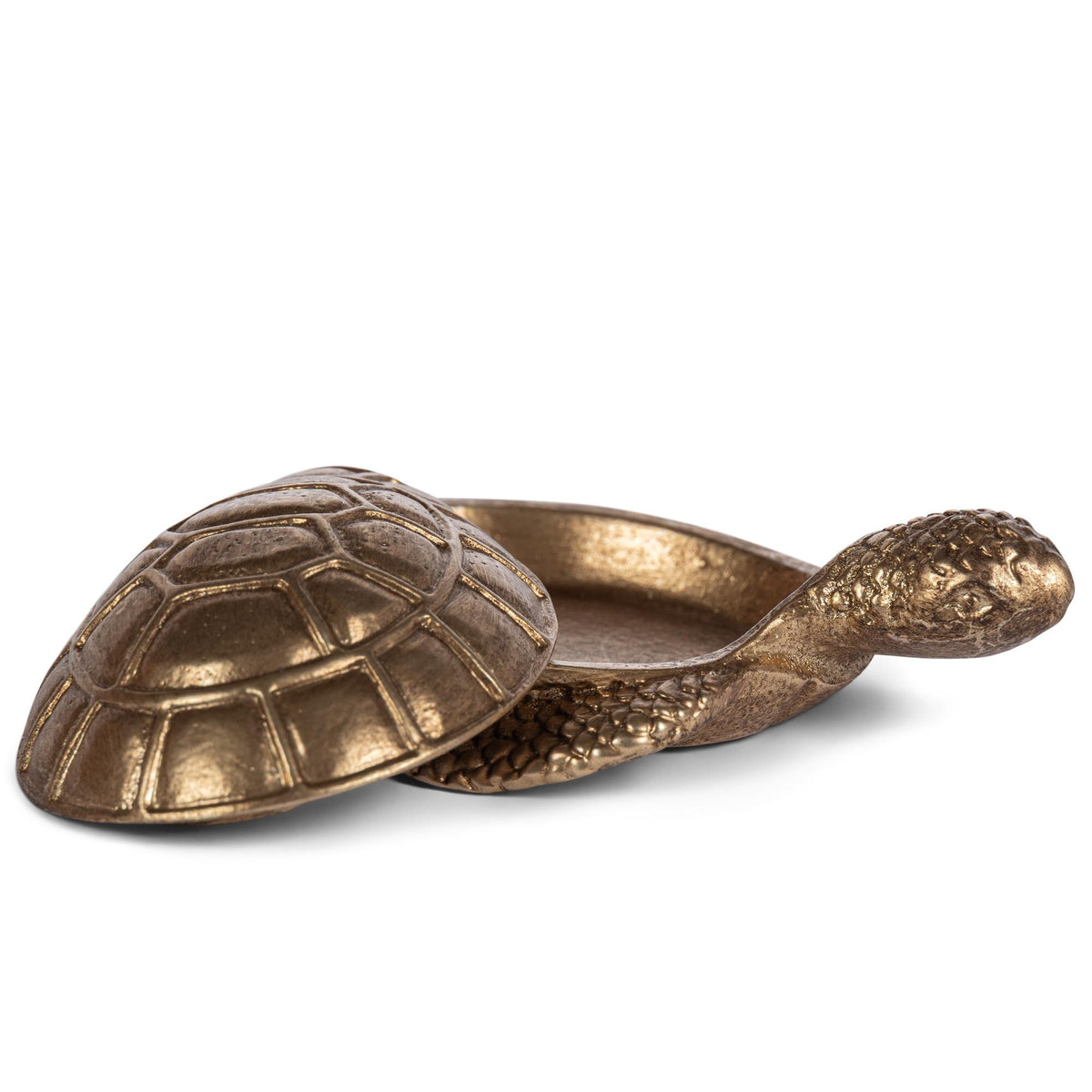 Turtle Trinket box, Antiqued Gold