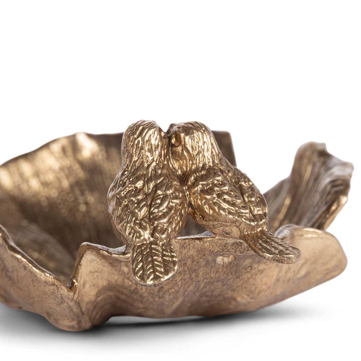 Lovebird & Bloom Dish, Antiqued Gold