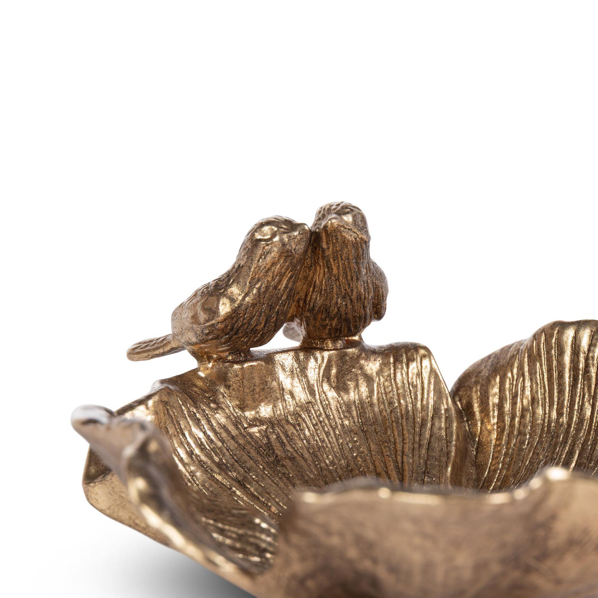 Lovebird & Bloom Dish, Antiqued Gold