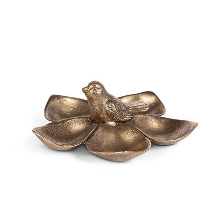 Petal & Perch Catch All, Antiqued Gold