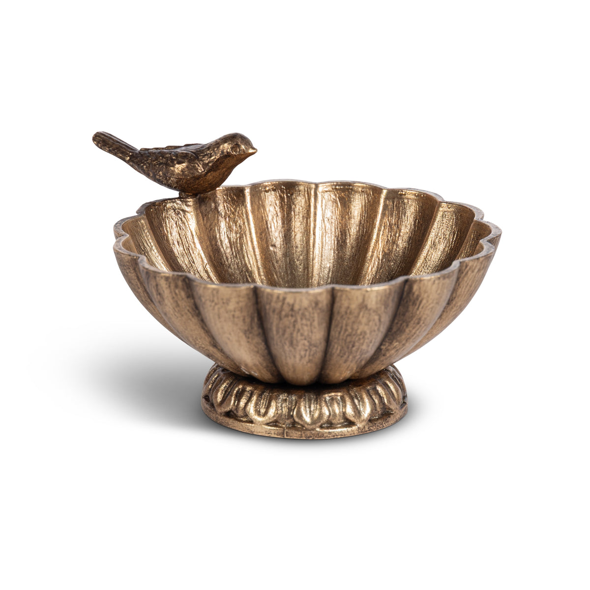 Little Songbird Bowl, Antiqued Gold