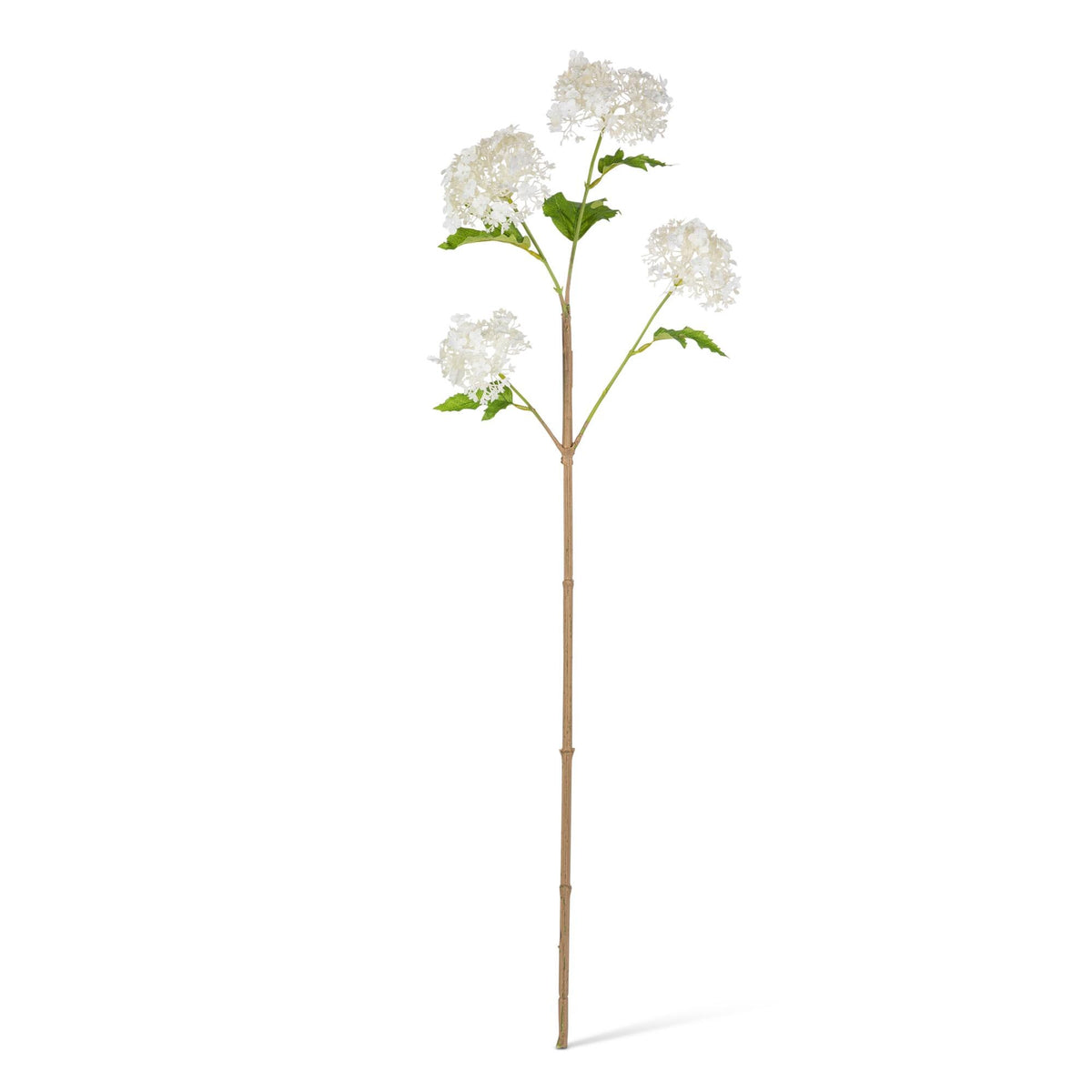 29.9" Snowball Floral Stem with 4 Blooms, 2 Asst