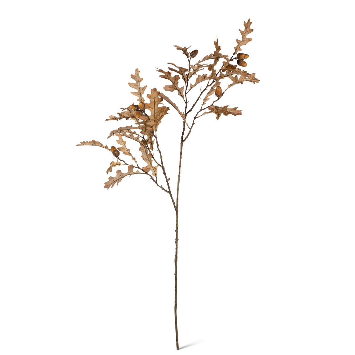 45.25" Large Oak Leaves Stem with Acorns