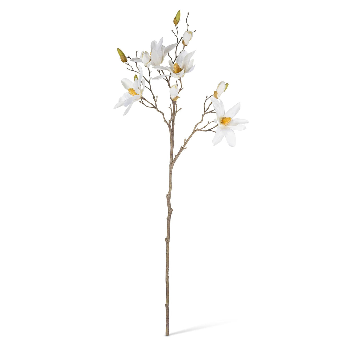 35" Magnolia Stem with 4 Flowers & 10 Buds