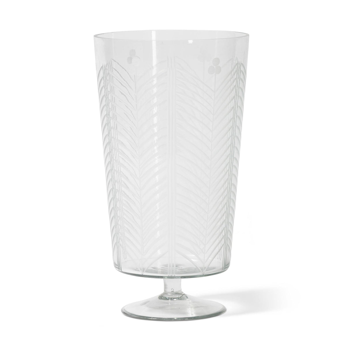 Canopy Pedestal Vase, Clear Glass