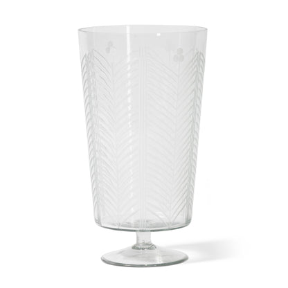 Canopy Pedestal Vase, Clear Glass