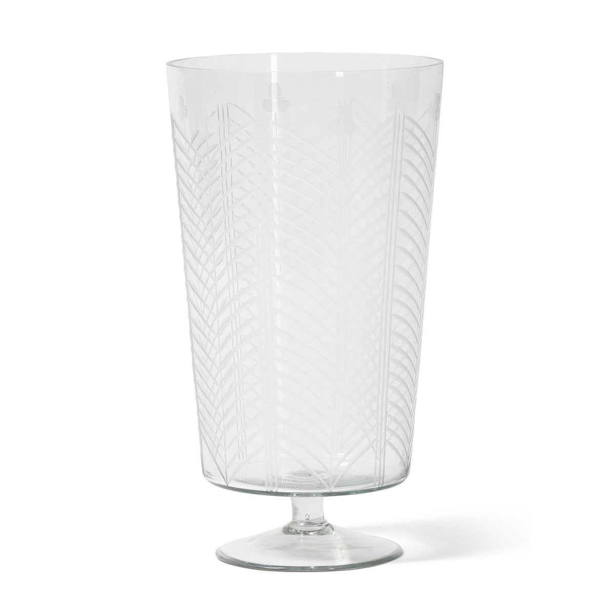 Canopy Pedestal Vase, Clear Glass