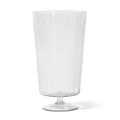Canopy Pedestal Vase, Clear Glass