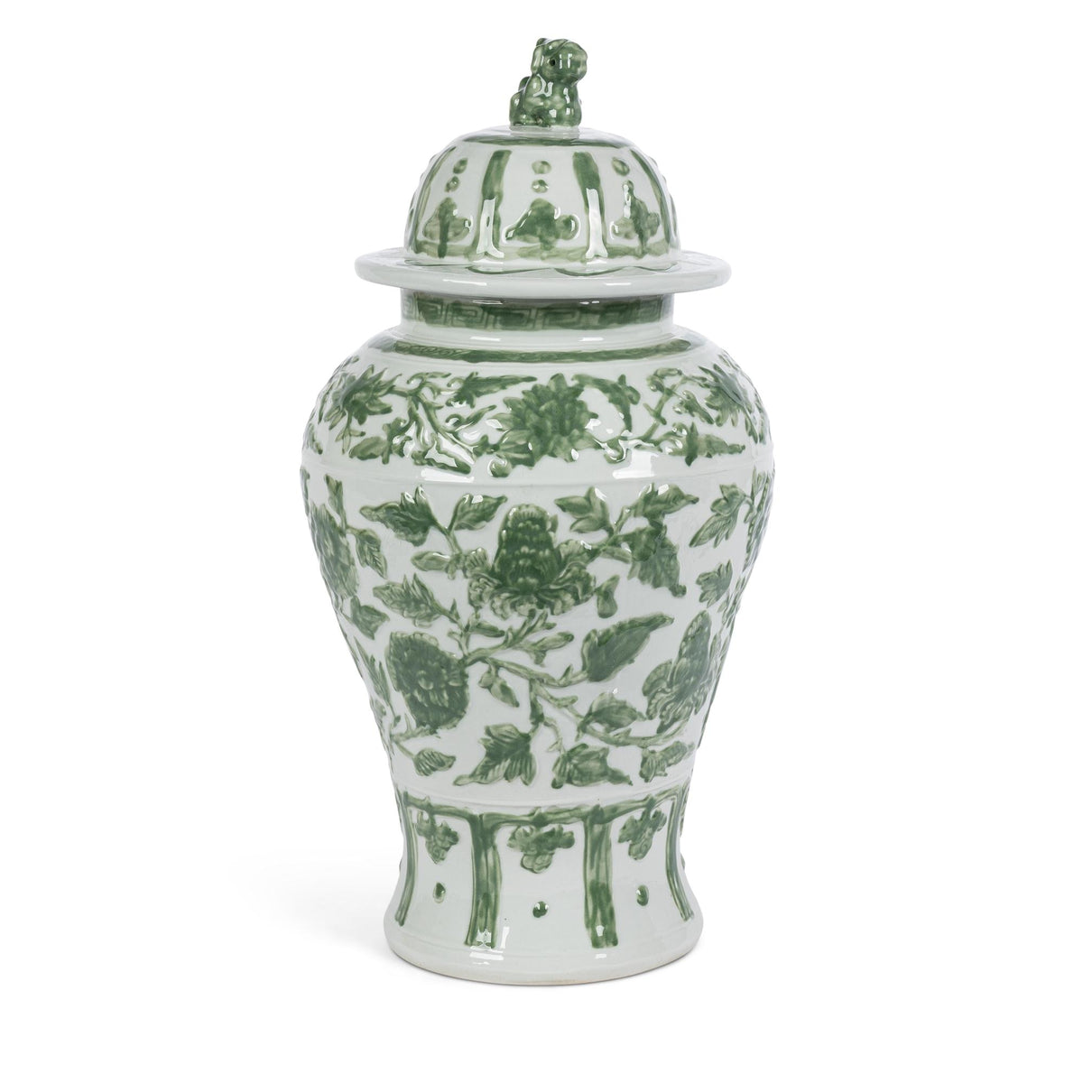 Embossed Floral Ginger Jar
