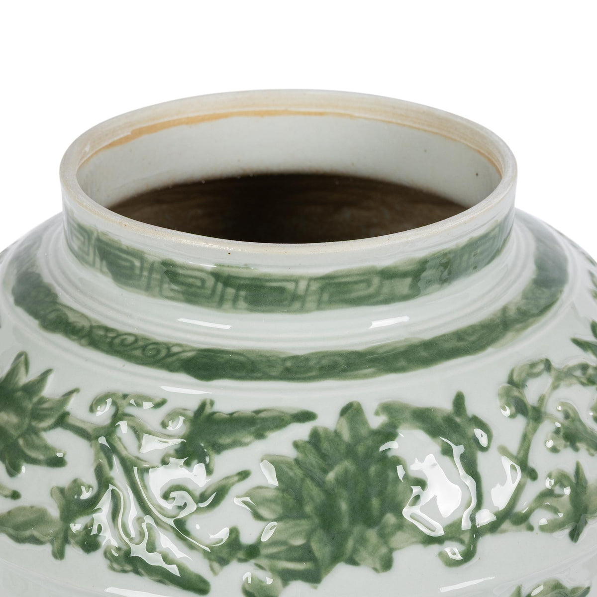 Embossed Floral Ginger Jar