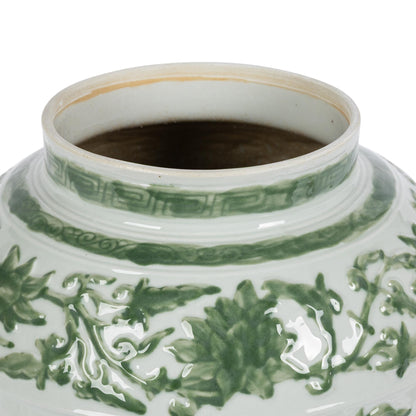 Embossed Floral Ginger Jar