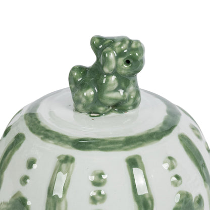Embossed Floral Ginger Jar